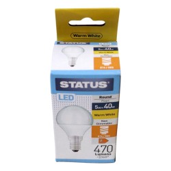 Status LED Light Bulb Round Small ES 5w/40w
