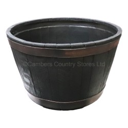 Sankey Plastic Planter Oakwood Barrel 63cm
