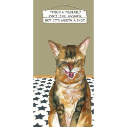 Little Dog Greeting Card Spotted Cornish Rex Cat