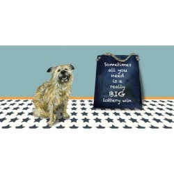 Little Dog Greeting Card Terrier Lottery Win
