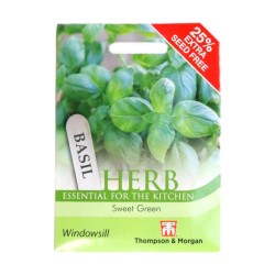 Thompson & Morgan Herb Basil Sweet Green