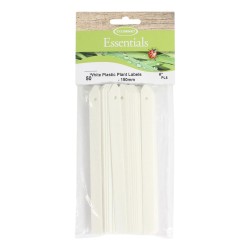 Plant Labels White Plastic 150mm x 50 Pack