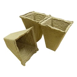Bosmere Peat Free Fibre Pots Square 5cm 20 Pack