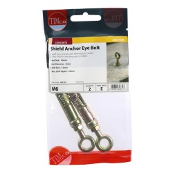Timco Shield Anchor Eye M6 x 50mm 2 Pack