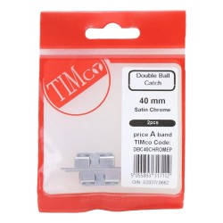 Timco Double Ball Catch Chrome 2 Pack