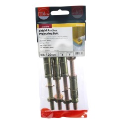 Timco Projecting Bolt M8 x 120mm 4 Pack