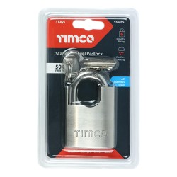 Timco Padlock Stainless Steel 50mm