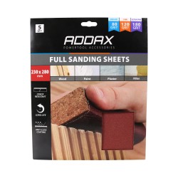 Addax Sandpaper Sheets 5 Pack