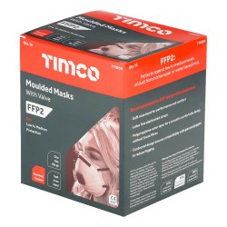 Timco Face Masks With Valve Moulded FFP2 10 Pack
