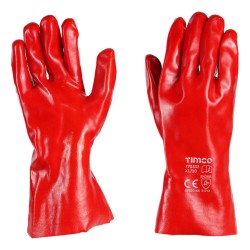 Timco Work Gloves PVC Coated Gauntlet