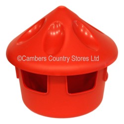 Poultry Plastic Grit Hopper Red