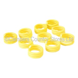 Spiral Bird Leg Rings Hen 16mm 10 Pack
