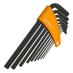 Faithfull Allen Key Set Long Arm 9 Piece 1.5-10mm