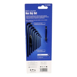 Faithfull Allen Key Set Long Arm 9 Piece 1.5-10mm