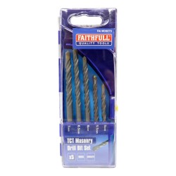 Faithfull Drill Bit Set Masonry 5 Pack 5-7mm