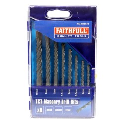 Faithfull Drill Bit Set Masonry 8 Pack 4-10mm