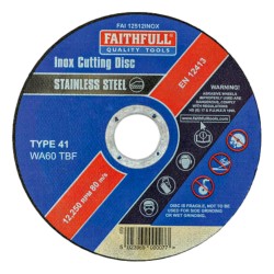 Faithfull Cutting Disc Metal Inox 115mm x 1.2mm x 22mm