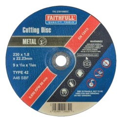 Faithfull Cutting Disc Metal DC 230mm x 1.8mm x 22mm