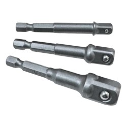 Faithfull Hex To Square Drive Adaptor 3 Pack