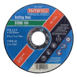 Faithfull Cutting Disc Stone 115mm x 3.2mm x 22mm