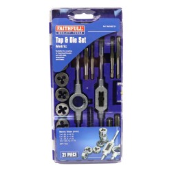 Faithfull Tap & Die Metric Carbon 21 Piece Set
