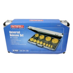 Faithfull Holesaw Kit Universal 16 Piece 16-76mm