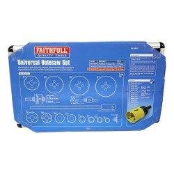Faithfull Holesaw Kit Universal 16 Piece 16-76mm