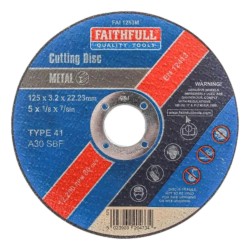 Faithfull Cutting Disc Metal 125mm x 3.2mm x 22mm