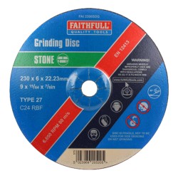 Faithfull Grinding Disc DC Stone 230mm x 6.0mm x 22mm