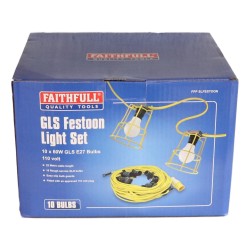 Faithfull Festoon Light Set GLS Type 110v