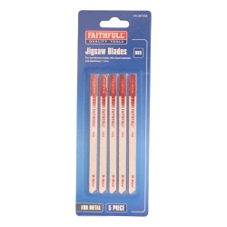 Faithfull Jigsaw Blades Metal Cutting 5 Pack