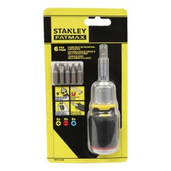 Stanley FatMax Ratchet Screwdriver Stubby & 6 Bits