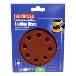 Faithfull Orbital Sanding Discs 5 Pack