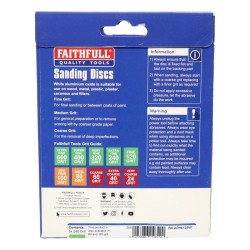 Faithfull Orbital Sanding Discs 5 Pack