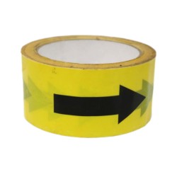 Black Arrows Self Adhesive Hazard Tape 33m