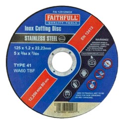 Faithfull Cutting Disc Metal Inox 125mm x 1.2mm x 22mm