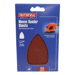 Faithfull Mouse Sanding Sheets 5 Pack