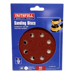 Faithfull Orbital Sanding Discs 5 Pack