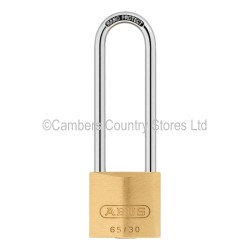 Abus Padlock 65/30 Brass Long Shackle