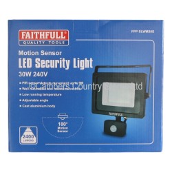Faithfull LED Wall Light With PIR 30w