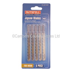 Faithfull Jigsaw Blades Wood 5 Pack T101DP