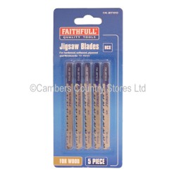 Faithfull Jigsaw Blades Wood 5 Pack T101D