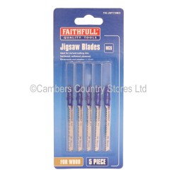 Faithfull Jigsaw Blades Wood 5 Pack T119BO