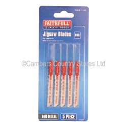 Faithfull Jigsaw Blades Metal 5 Pack T118B