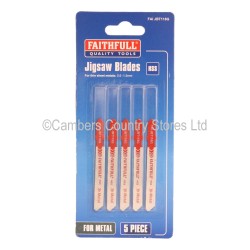 Faithfull Jigsaw Blades Metal 5 Pack T118G