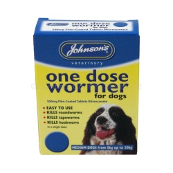 Johnsons One Dose Wormer For Medium Dogs 8-20kg