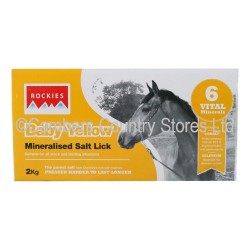 Rockies Baby Yellow Mineralised Salt Lick 2kg