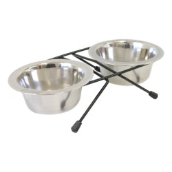 Trixie Eat On Feet Stainless Steel Dog Bowl Set