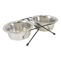 Trixie Eat On Feet Stainless Steel Dog Bowl Set