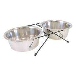 Trixie Eat On Feet Stainless Steel Dog Bowl Set